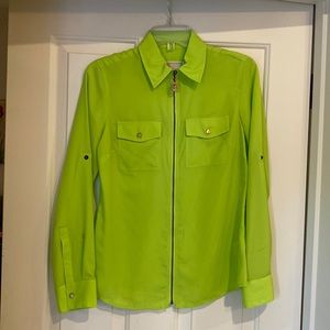 Michael Kors blouse - lime green with zip